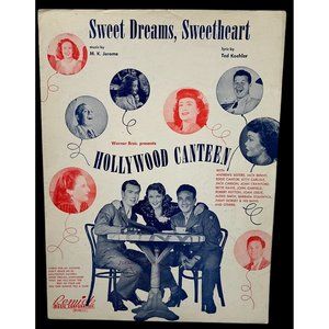 Sweet Dreams Sweetheart Vintage Piano Sheet Music from Hollywood Canteen 1944
